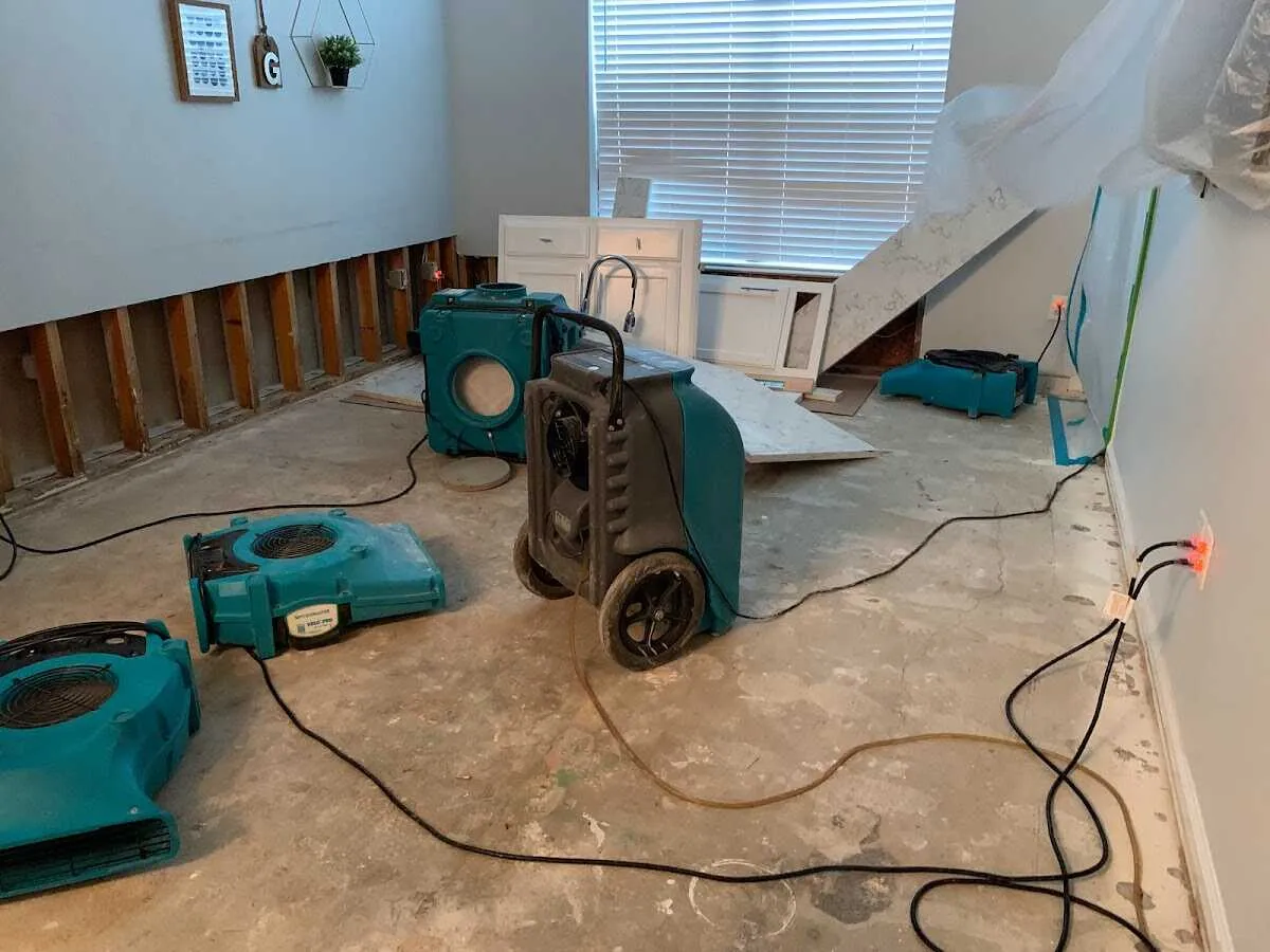 Dehumidifier in flood-cut room for Water Extraction & Removal in Arroyo Grande